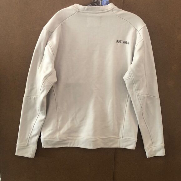 Doterra Women’s Pullover Sweatshirt Size Medium Cream Long Sleeve Front Pocket - Picture 7 of 8